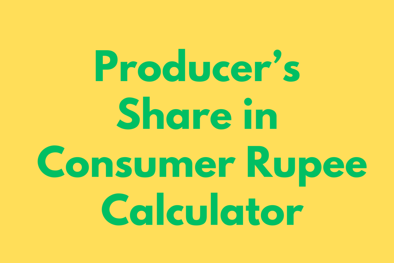 Agricultural Marketing - Calculatorpoint.in